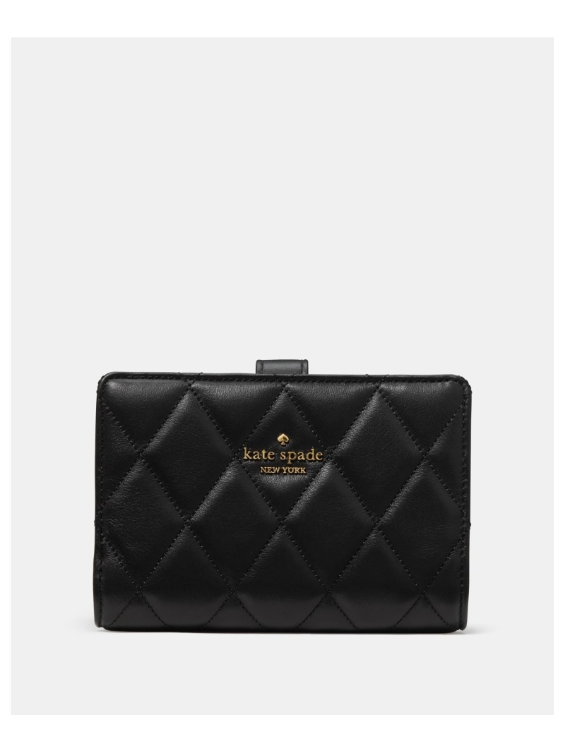 【SALE／60%OFF】キルテッド ミディアム バイフォールド ウォレット kate spade new york ケイトスペードニューヨーク 財布・ポーチ・ケース 財布 ブラック【RBA_E】【送料無料】[ Fashion] 14,256円