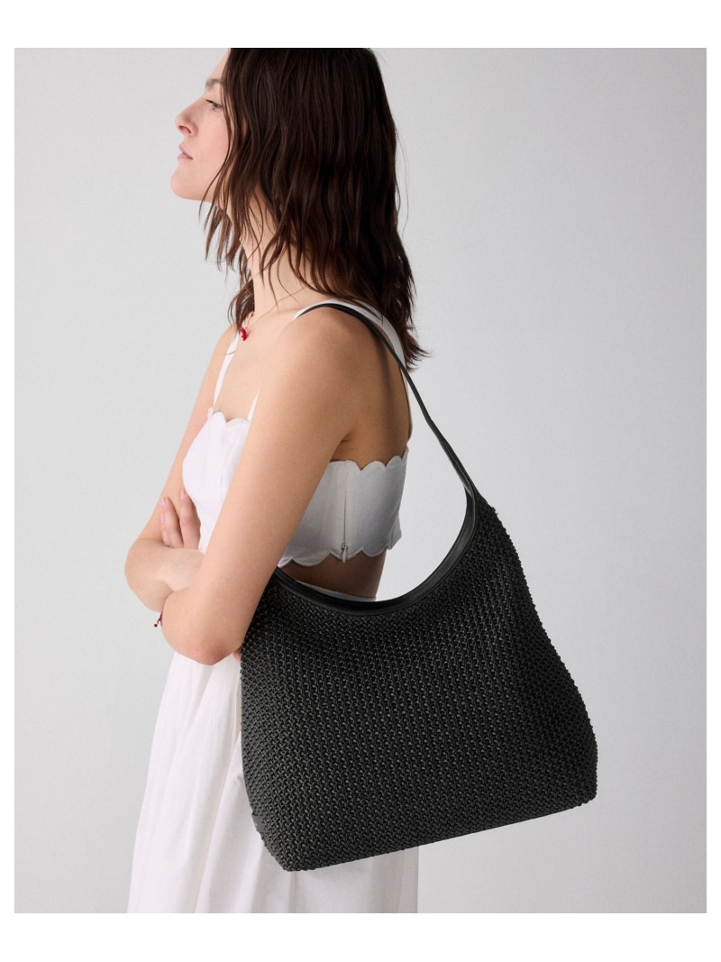 【公式】454 ストロー ラージ ショルダー バッグ kate spade new york ケイトスペードニューヨーク バッグ ショルダーバッグ ブラック【送料無料】[ Fashion]｜kate spade new york