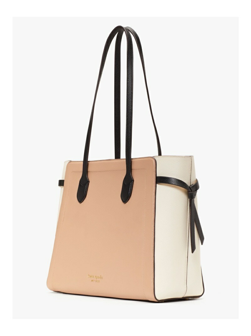 97%OFF!】 ノット カラーブロック ぺブル レザー ラージ トート kate