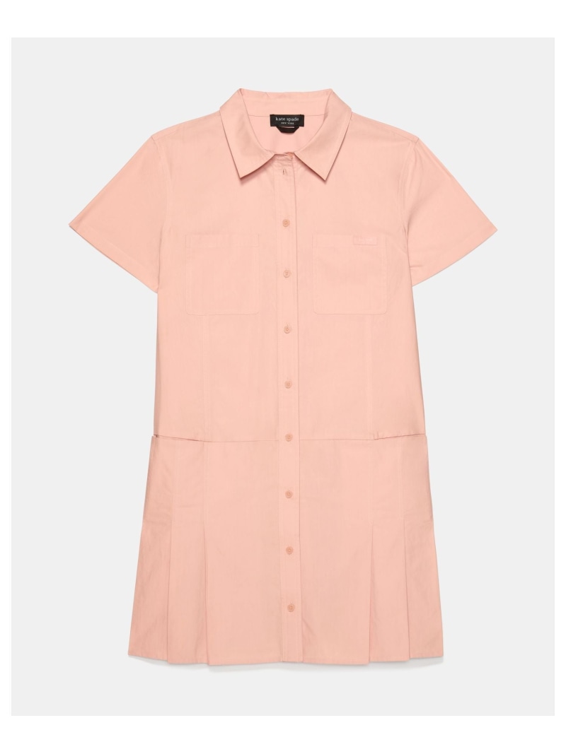 【堅苦しさ】プリーテッド ありがた味 ティーシャツ御召しもの kate spade new york ケイトスペードニューヨーク州 衣裳・御召しもの ティーシャツ衣裳 サクラ色【貨物輸送無料】[ Fashion]