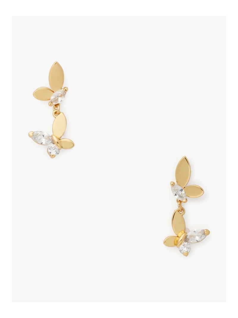 【ケイトスペード】ラッキー チャーム パヴェ バタフライ ピアス ピアス バタフライキャッチ ラッキー チャーム パヴェ