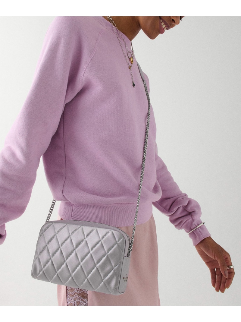 【SALE／76%OFF】【公式】キャリー キルテッド サテン ミニ カメラ バッグ kate spade new york ケイトスペードニューヨーク バッグ ショルダーバッグ【RBA_E】【送料無料】[ Fashion]