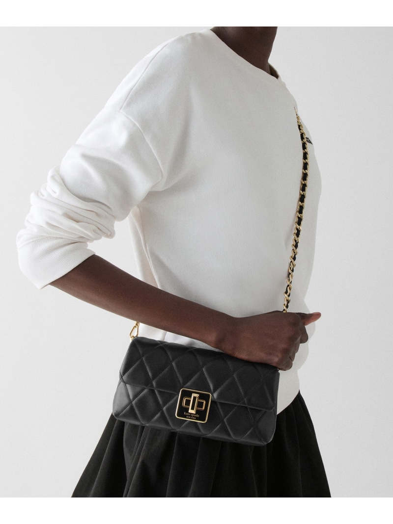 【SALE／76%OFF】【公式】キャリー キルテッド ミニ クロスボディ kate spade new york ケイトスペードニューヨーク バッグ ショルダーバッグ ブラック【RBA_E】【送料無料】[ Fashion]