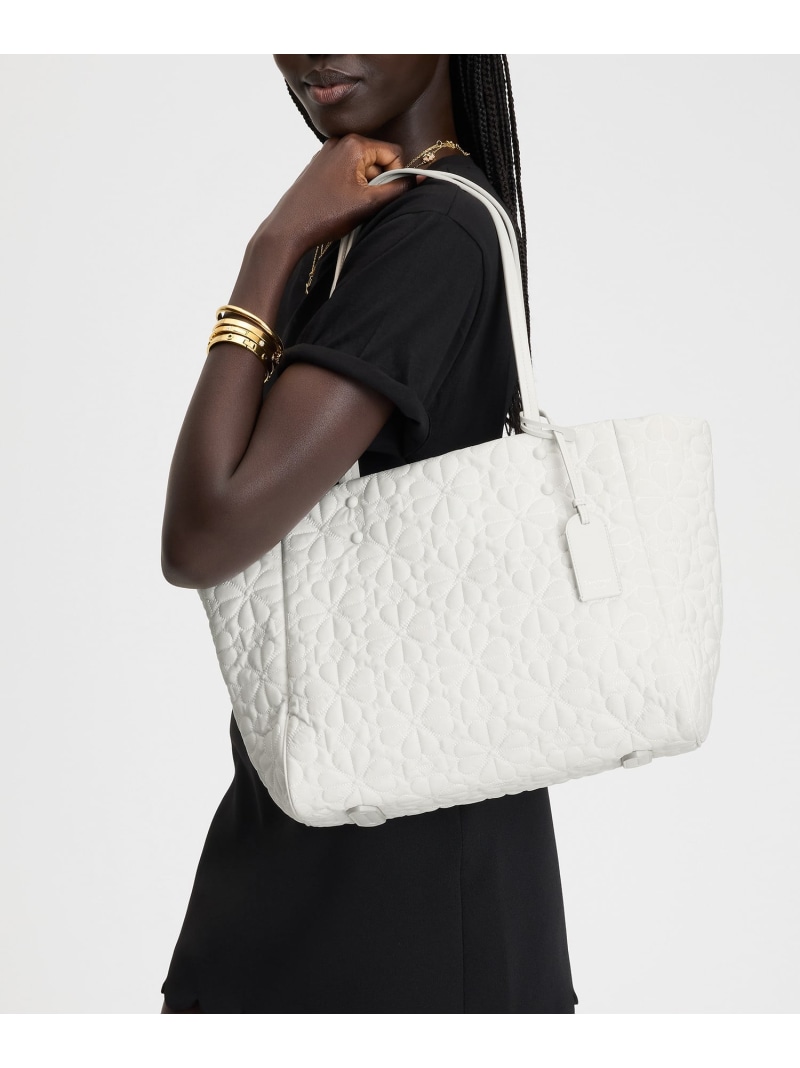 【公式】ティリー キルテッド ミディアム トート kate spade new york ケイトスペードニューヨーク バッグ トートバッグ ホワイト【送料無料】[ Fashion]｜kate spade new york