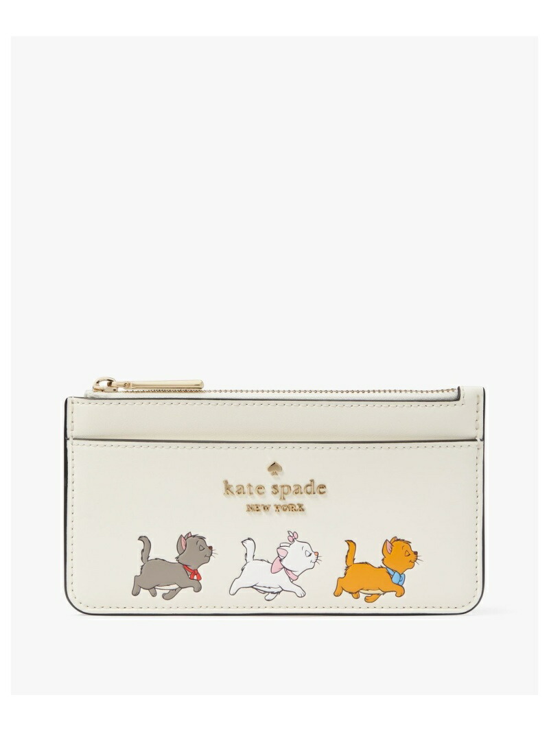 【楽天市場】【SALE／50OFF】ディズニー X ケイト スペード ニューヨーク アリストキャット ラージ スリム カード ホルダー