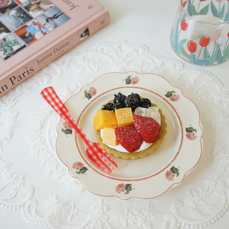 即納 お皿 食器 花柄 レトロ 北欧 おしゃれ 可愛い かわいい カフェ デザイン プリント 雑貨 安い イラスト お揃い プレート 白 ホワイト バラ 花型 大きい 小さい フリル ピンク 韓国