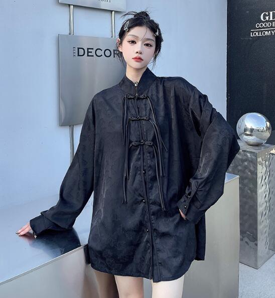 BLT チャイナジャケット チャイナ服 カバーオール ジャケット XL 黒 BLT チャイナジャケット チャイナ服 カバーオール ジャケット XL