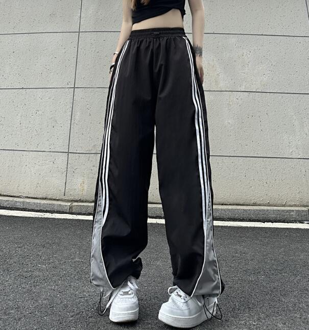 ワイドパンツ カーゴパンツ サイドライン ストリート ２色 韓国 me+em select カーゴパンツ 「 3size／3color 」2WAYドロスト