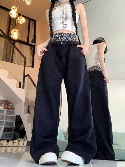 楽天市場】ヒョウ柄 デニム ズボン ボトムス パンツ ジーンズ ジーパン