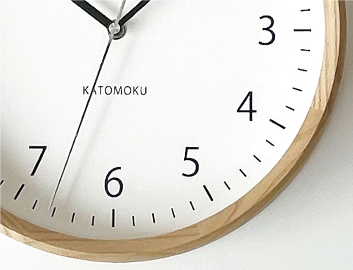 楽天市場 Katomoku Muku Clock 4 Km 57nrc ナチュラル 電波時計 連続秒針 名入れ対応品 Katomoku 楽天市場店