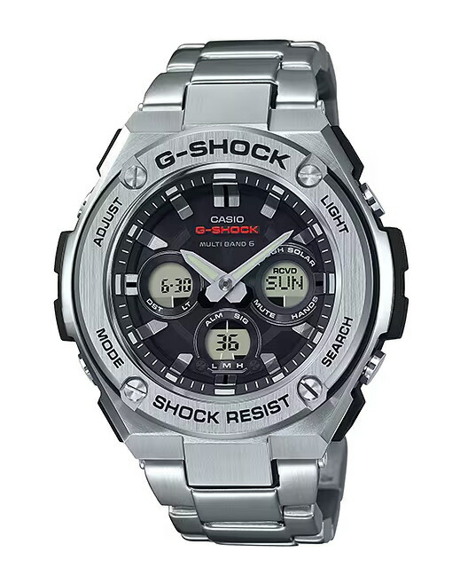 【レビューを書いて長期保証】ソーラー電波搭載 CASIO カシオ G-SHOCK G-STEEL マルチバンド6 タフソーラー腕時計 GST-W310D-1AJF アナデジ アナログ 55,000円 フルメタル