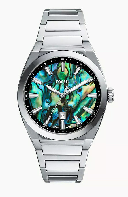 FOSSIL フォッシル EVERETT アバロン（アワビ）のシェルダイヤル エバレット デザインウォッチ 正規代理店商品 メンズウォッチ プレゼントにもオススメ 腕時計