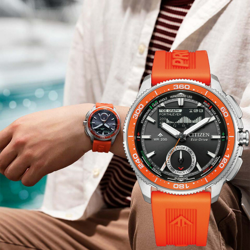 CITIZEN シチズン PROMASTER プロマスター Wave Tracker ウエーブ・トラッカー 光発電エコ・ドライブ腕時計 MIP液晶 スポルテ ウインドジャック 126,500円｜加坪屋（かつぼや）