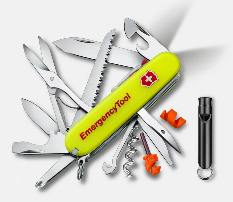 VICTORINOX ビクトリノックス 正規代理店商品 スイスマルチツール エマージェンシーツール ハントマンライト 万能ナイフ ナイフ アウトドア キャンプ 十徳ナイフ ハサミ 防災 ナイフ アウトドア ホイッスル 防災グッズ 防災用品 懐中電灯