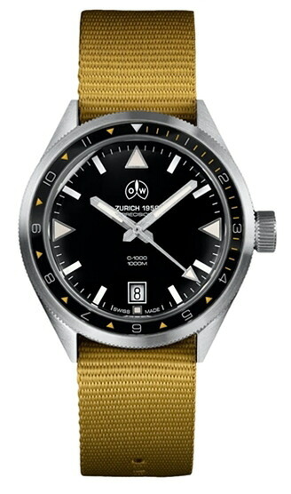 スイス製 Ollech&Wajs オレッヒ&ワイス C-1000 A カリビアン 1000ｍ防水 自動巻き腕時計 ダイバーズウォッチ