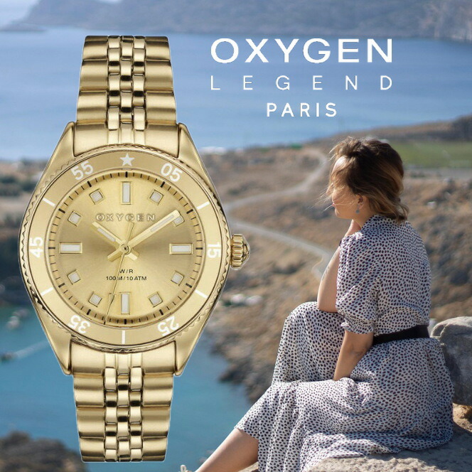 女性用ダイバー・デザイン！フランスのOXYGEN オキシゲン Diver 26 クォーツ・デザインウォッチ レディース 女性用腕時計 正規代理店商品