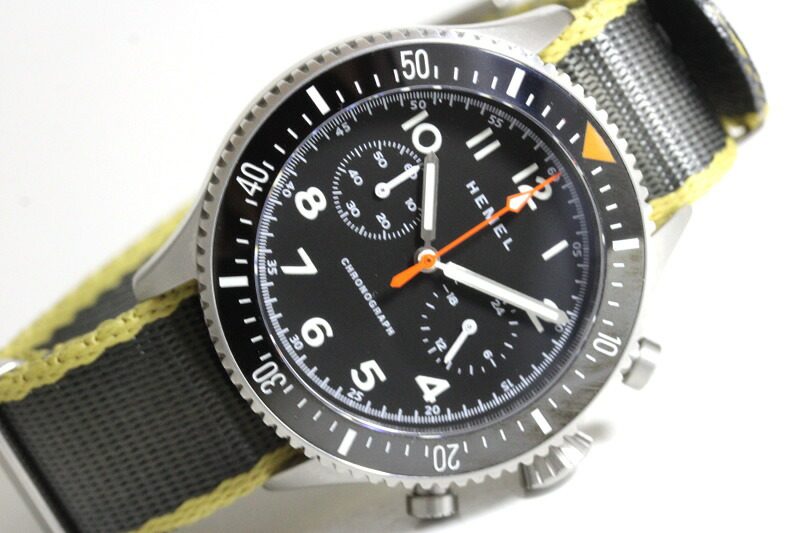 HEMEL ヘメル 70'sアビエーション 2つ目のクォーツ・クロノグラフ腕時計 パイロットウォッチ NATO ミリタリー｜加坪屋（かつぼや）