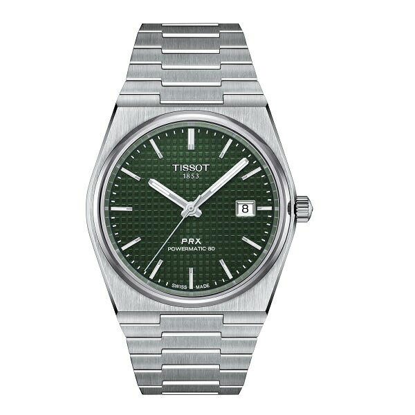 【パグウェルさま専用】TISSOT PRX 自動巻き腕時計 ブラックカメレオン オペラいわき店】鮮やかに色が変化したように見える「カメレオン
