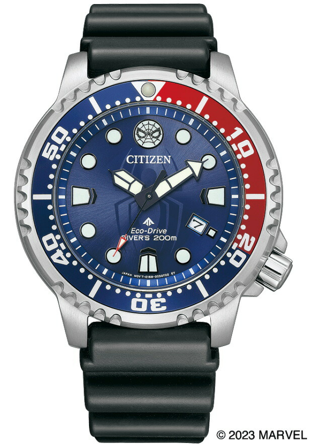 【楽天市場】世界限定500本 CITIZEN シチズン PROMASTER プロマスター MARINE スパイダーマン コラボモデル  光発電エコ・ドライブ腕時計 マイルズ・モラレス BN0255-03E : 加坪屋（かつぼや）