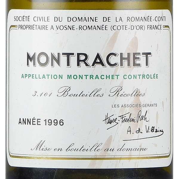 【有名人芸能人】 ロマネコンティ モンラッシェ 1996 ラベル不良 ドメーヌ ド ラ ロマネ コンティ DRC Montrachet フランス  ブルゴーニュ 白ワイン, のこり1本 blog.expertsoftwareteam.com