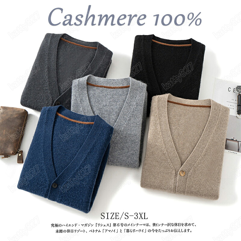 特典あり カシミヤ セーター カーディガン メンズ vネック 抗ピリング加工 メンズセーター ニット トップス カシミヤ100% 男性 学生 紳士 ビジネス 5色 無地 厚め 厚手 保温 冷房対策 プルオーバー トップス カットソー シンプル プレゼント 専門店の品質 プレミアム