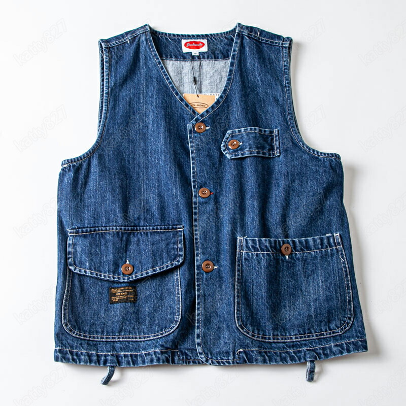 楽天市場】ヴィンテージ復刻モデル ピンストライプデニム ワークベスト