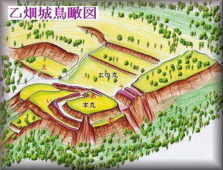 [完成品] 乙畑城（栃木県矢板市乙畑）日本の城　お城のジオラマ模型　プラモデル　城郭模型｜お城のジオラマ鍬匠甲冑屋
