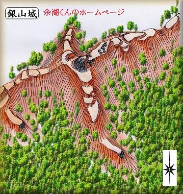 [完成品] 　銀山城（広島市安佐南区大町武田山）日本の城　お城のジオラマ模型　プラモデル　城郭模型｜お城のジオラマ鍬匠甲冑屋