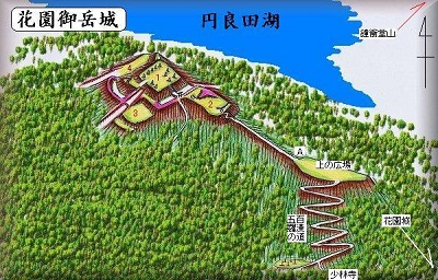 [完成品] 　花園御岳城（寄居町末野）日本の城　お城のジオラマ模型　プラモデル　城郭模型｜お城のジオラマ鍬匠甲冑屋