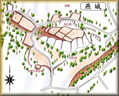 [完成品] 燕城（佐久市安原字燕城）日本の城　お城のジオラマ模型　プラモデル　城郭模型｜お城のジオラマ鍬匠甲冑屋