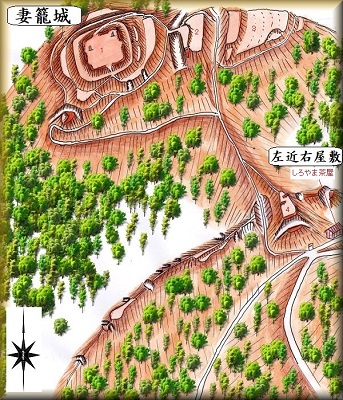 [完成品] 妻籠城（南木曽町吾妻妻籠城山）日本の城　お城のジオラマ模型　プラモデル　城郭模型｜お城のジオラマ鍬匠甲冑屋