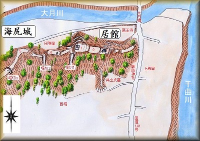 [完成品] 海尻城（南牧村海尻）日本の城　お城のジオラマ模型　プラモデル　城郭模型｜お城のジオラマ鍬匠甲冑屋