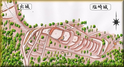 [完成品] 塩崎城・五万長者城・白助城（長野市篠ノ井塩崎長谷）日本の城　お城のジオラマ模型　プラモデル　城郭模型｜お城のジオラマ鍬匠甲冑屋