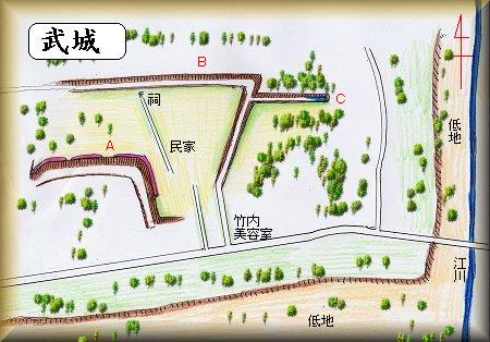 [完成品] 武城（桶川市川田谷字竹の内）日本の城　お城のジオラマ模型　プラモデル　城郭模型｜お城のジオラマ鍬匠甲冑屋
