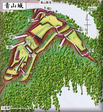 [完成品] 青山城・割谷城（小川町青山字立巌）日本の城　お城のジオラマ模型　プラモデル　城郭模型｜お城のジオラマ鍬匠甲冑屋
