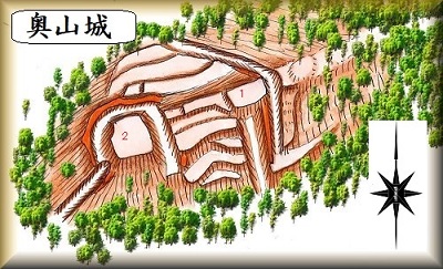 [完成品] 奥山城（明日香村奥山）日本の城　お城のジオラマ模型　プラモデル　城郭模型｜お城のジオラマ鍬匠甲冑屋
