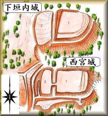 [完成品] 下垣内城（平群町下垣内平群中央公園）日本の城　お城のジオラマ模型　プラモデル　城郭模型｜お城のジオラマ鍬匠甲冑屋