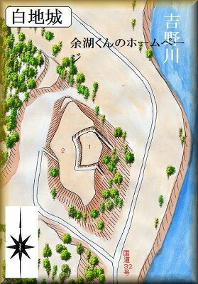 [完成品] 白地城（三好市池田町本名１６５&minus;６）日本の城　お城のジオラマ模型　プラモデル　城郭模型｜お城のジオラマ鍬匠甲冑屋
