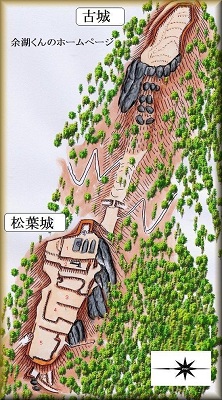 [完成品] 松葉城・古城・岩瀬城（西予市宇和町下松葉）日本の城　お城のジオラマ模型　プラモデル　城郭模型｜お城のジオラマ鍬匠甲冑屋
