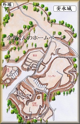 [完成品] 安永城・鶴羽城（都城市庄内町12730-1）日本の城　お城のジオラマ模型　プラモデル　城郭模型｜お城のジオラマ鍬匠甲冑屋