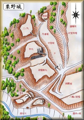 [完成品] 栗野城・松尾城（湧水町木場1410）日本の城　お城のジオラマ模型　プラモデル　城郭模型｜お城のジオラマ鍬匠甲冑屋