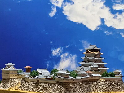 城郭ジオラマ　広島城完成模型　1/350　プラケース付 073完成品□広島城 城コレ ケース付き サイズ(W113×D92×H113mm) 日本の