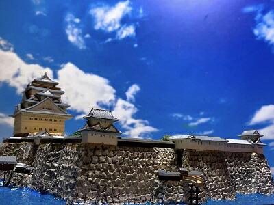 [完成品] 　福井城（福井市大手）ケース付き　続日本100名城　日本の城　お城のジオラマ模型　プラモデル　城郭模型｜お城のジオラマ鍬匠甲冑屋