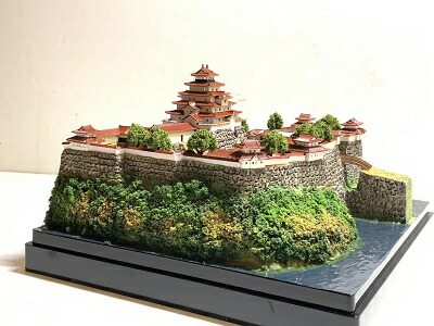 楽天市場】[完成品］会津 黒川城 (会津若松城の前身) ケース付き ミニ