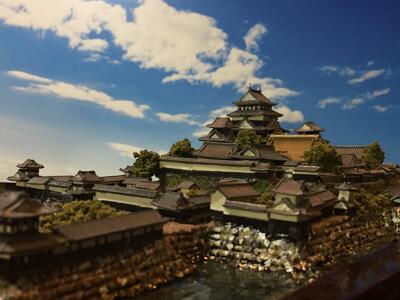 楽天市場】[完成品］広島城（広島市基町）1/350 天守閣周辺のみ ケース