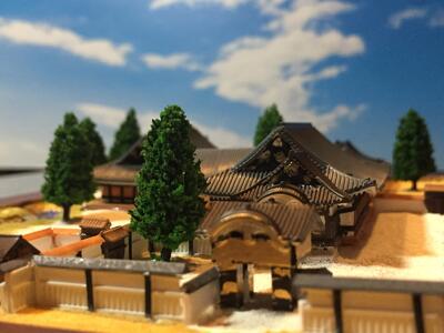 [完成品］二条城二の丸御殿（京都市京都市中京区二条通堀川西入二条城町）ケース付き　ミニサイズ　世界遺産　日本100名城　日本の城　お城　ジオラマ　模型　プラモデル　城郭模型｜お城のジオラマ鍬匠甲冑屋 29,625円