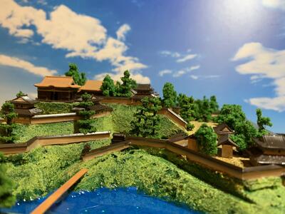 女の子向けプレゼント集結 城ミニ 完成品 久保田城 ケース付き ミニサイズ 日本100名城 佐竹義重 日本の城 お城 ジオラマ 模型 プラモデル 城郭模型 Fucoa Cl