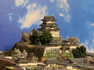 [完成品] 小田原城（神奈川県小田原市城山等） 　ケース付き　ミニサイズ　日本100名城　日本の城　お城　ジオラマ　模型　プラモデル　城郭模型｜お城のジオラマ鍬匠甲冑屋