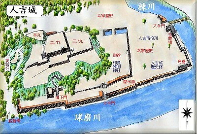 [完成品] 人吉城（人吉市麓町）日本100名城　日本の城　お城のジオラマ模型　プラモデル　城郭模型｜お城のジオラマ鍬匠甲冑屋
