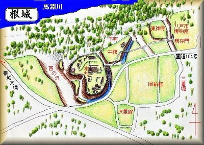 [完成品] 　根城（青森県八戸市根城）日本100名城　日本の城　お城のジオラマ模型　プラモデル　城郭模型｜お城のジオラマ鍬匠甲冑屋